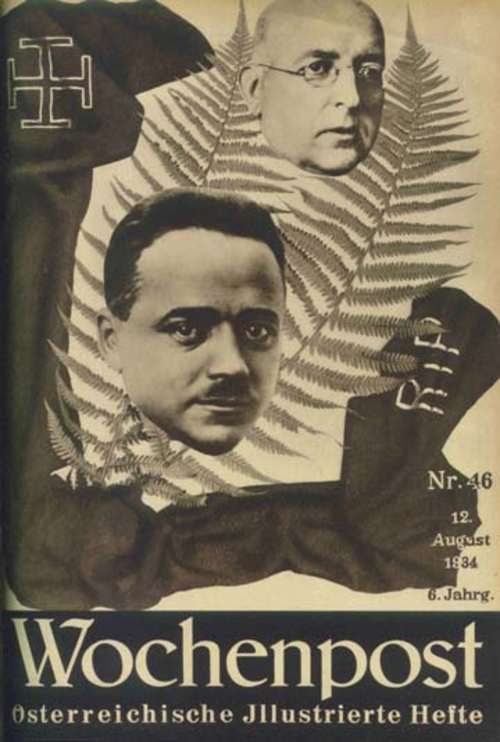 NS-Juliputsch 1934: Fotomontage Dollfuß mit Seipel