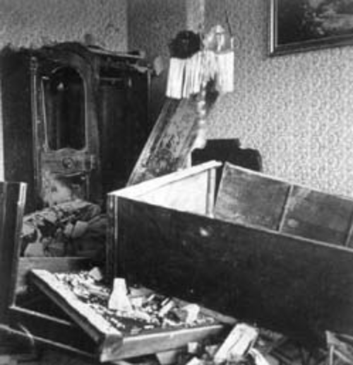 Februar 1934: Zerstörte Wohnung im Karl-Marx-Hof