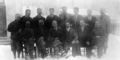 Aus der Karlau entlassene Schutzbündler, 1935 (DÖW Foto 5125) Aus der Karlau entlassene Schutzbündler, 1935