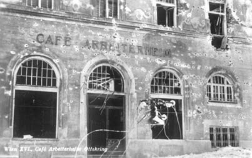 Februar 1934: Café Arbeiterheim (Ottakring)
