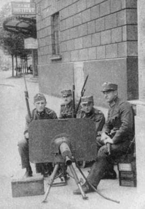 NS-Juliputsch 1934: Maschinengewehrabteilung des Bundesheers