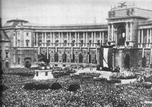 NS-Juliputsch 1934: Trauerkundgebung der VF (Heldenplatz)
