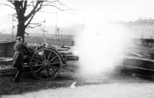 Artillerieeinsatz in Floridsdorf 
