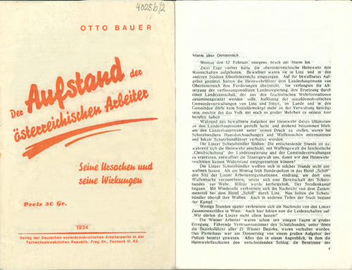 Otto Bauer: Aufstand der österreichischen Arbeiter