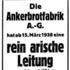 Zeitungsinserat NSBO