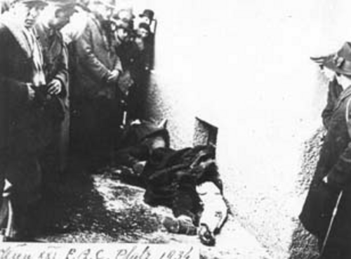 Februar 1934: Opfer der Kämpfe am FAC-Platz