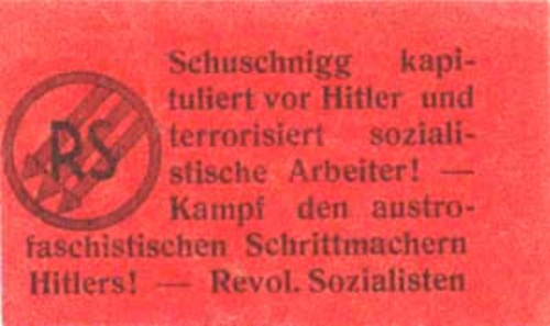 Streuzettel der Revolutionären Sozialisten