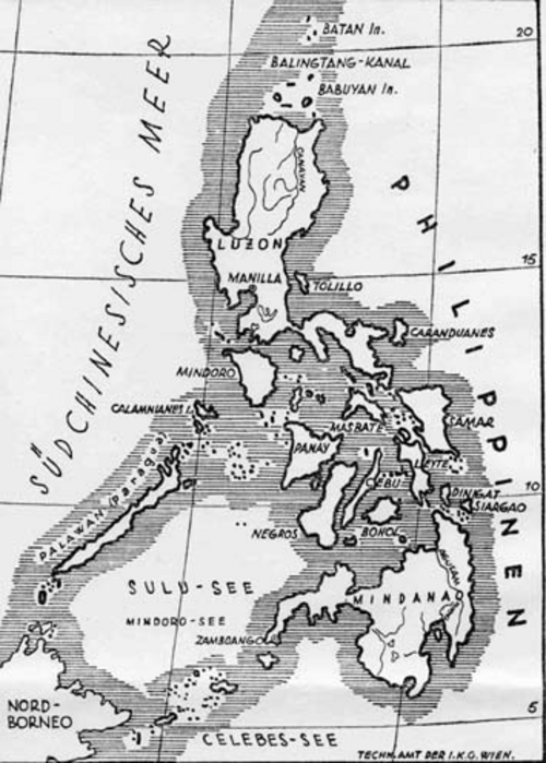 Landkarte Philippinen (Jüdisches Nachrichtenblatt) 