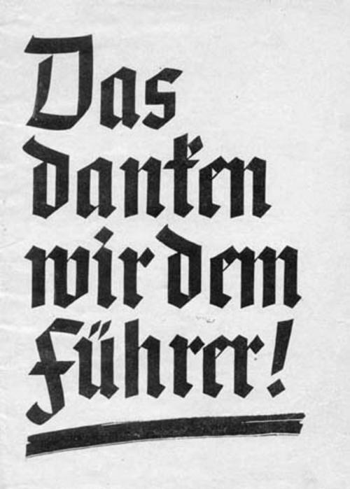 NS-Broschüre, 1938 DÖW Bibliothek 4060/73