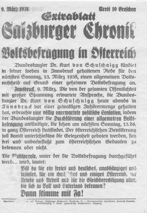 Extrablatt Salzburger Chronik