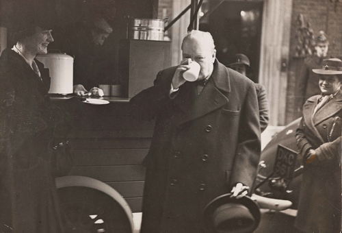 Editha Franckenstein, Winston Churchill. Foto: DÖW (00035-002)