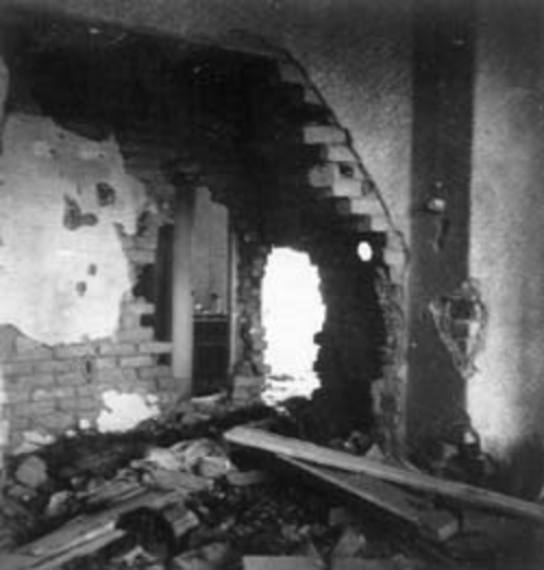 Februar 1934: Zerstörte Wohnung im Karl-Marx-Hof