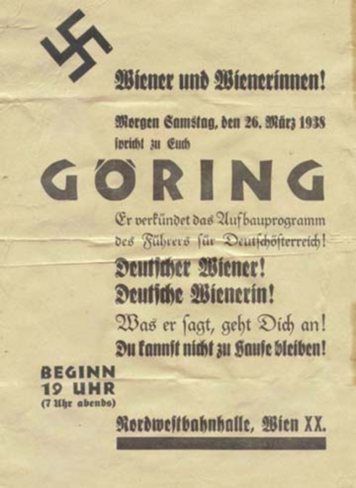 NS-Propaganda ("Volksabstimmung", 10. April 1938)