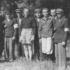 Dachauer Häftlinge nach der Befreiung 1945