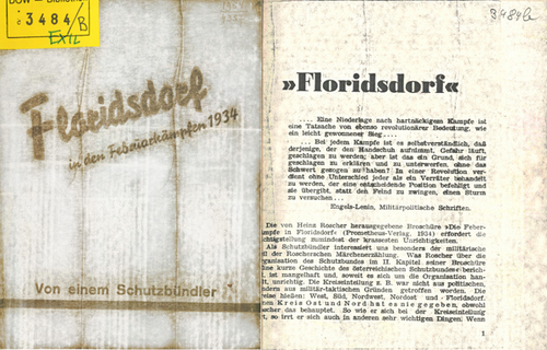 Broschüre: Februarkämpfe in Floridsdorf